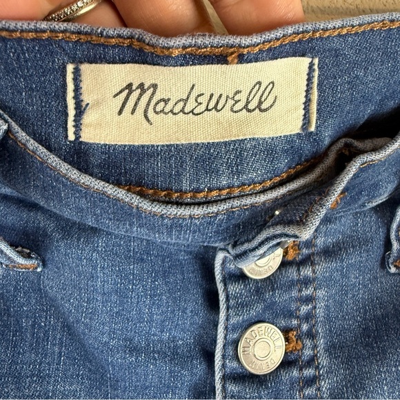Madewell High Rise Boho Button Fly Beachy Western Rodeo Raw Hem Denim Shorts - Picture 6 of 6